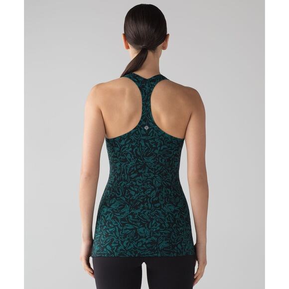 Lululemon Tank Top Womens 4 Multi Cool Racerback 4 Way Stretch Fitted Wicking - Picture 10 of 11